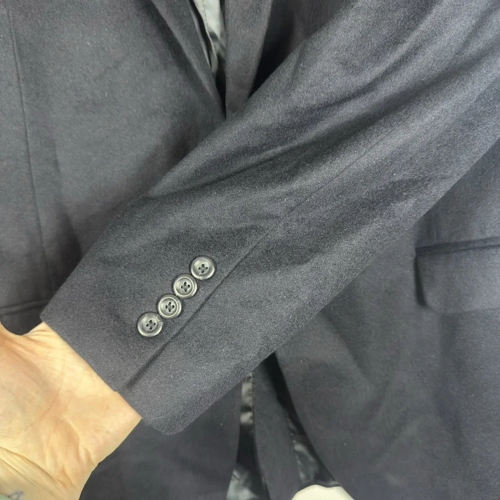 Jos A Bank Navy Blue 100% Cashmere Blazer Sport Coat Mens 42R Two Button 44051
